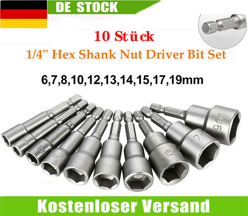19mm stecknuss bit 10tlg - 6-19mm,