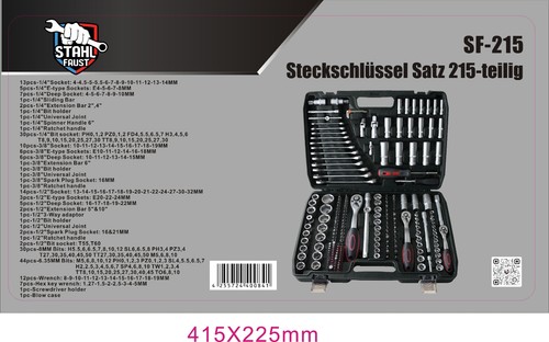 Steckschlüsselsatz 216 teilig - steckschlüsselsatz, 216-teilig