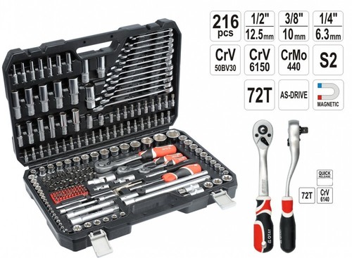 Yato werkzeugkoffer set 216tlg - set,